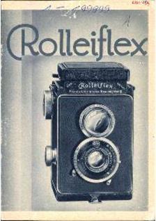 Rollei Rolleiflex (1) manual. Camera Instructions.